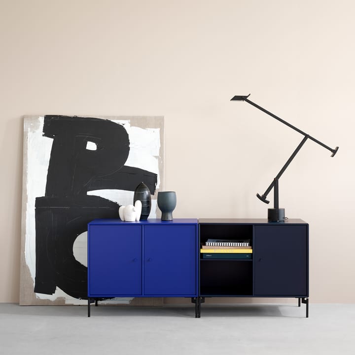 Credenza Save - beetroot 165, gambe laccate in nero - Montana