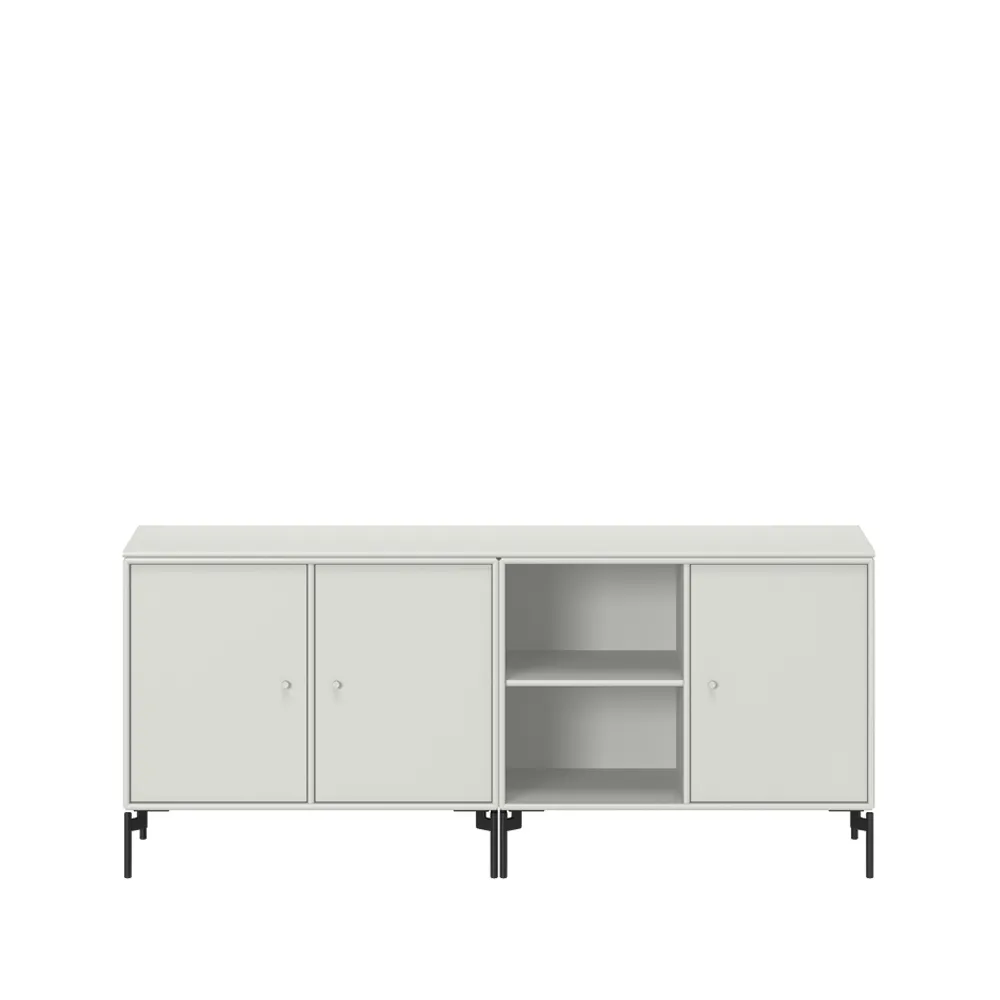 Credenza Save, nordic 09, gambe laccate in nero Montana