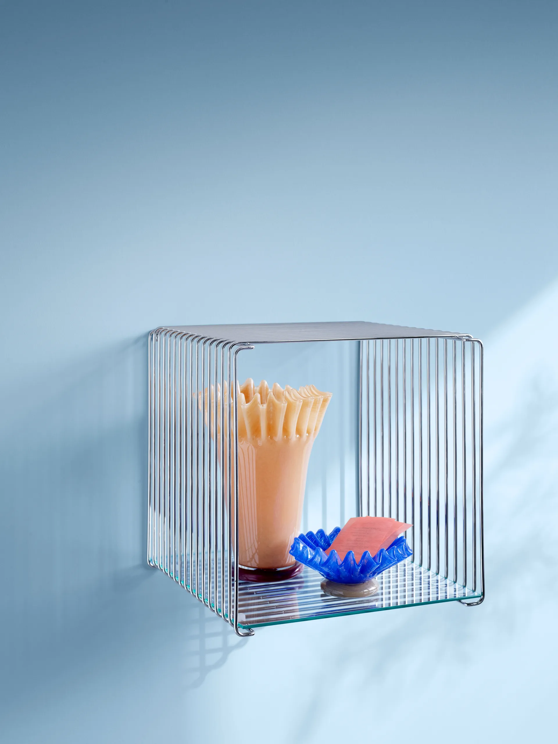 Mensola Panton Wire 33x34.8 cm, Vetro Montana