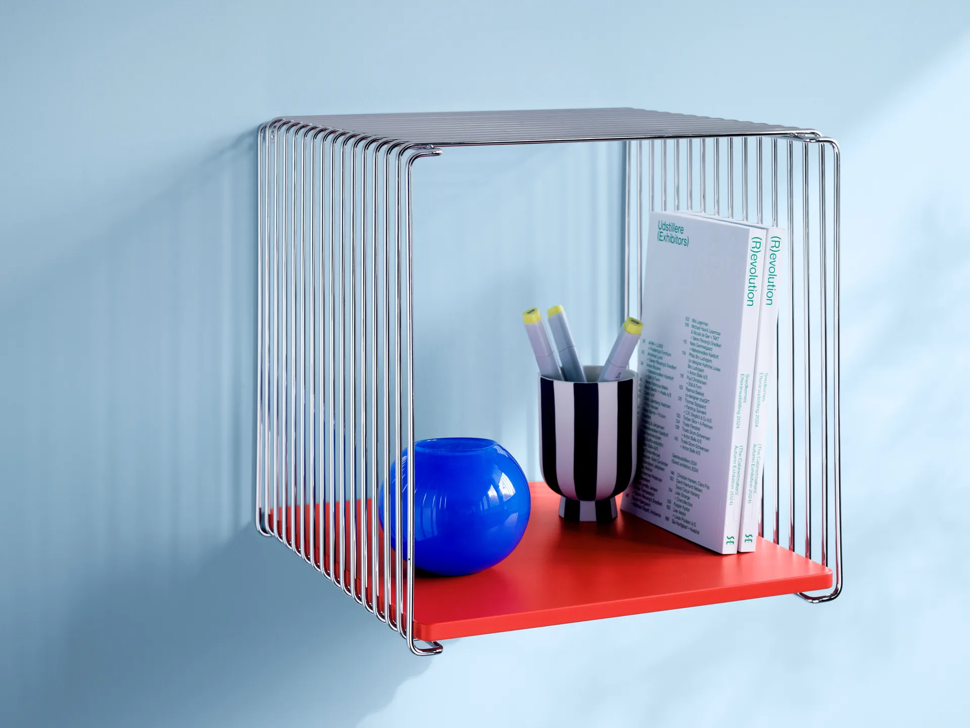 Mensola Panton Wire 33x34.8 cm, Vetro Montana