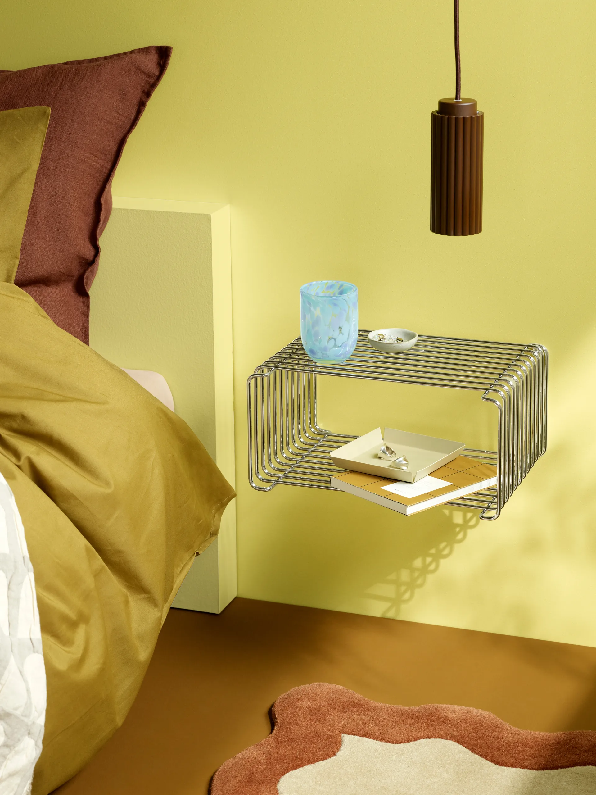 Mensola Panton Wire Half Height 34,8x17,2x25,7 cm, Cromo Montana