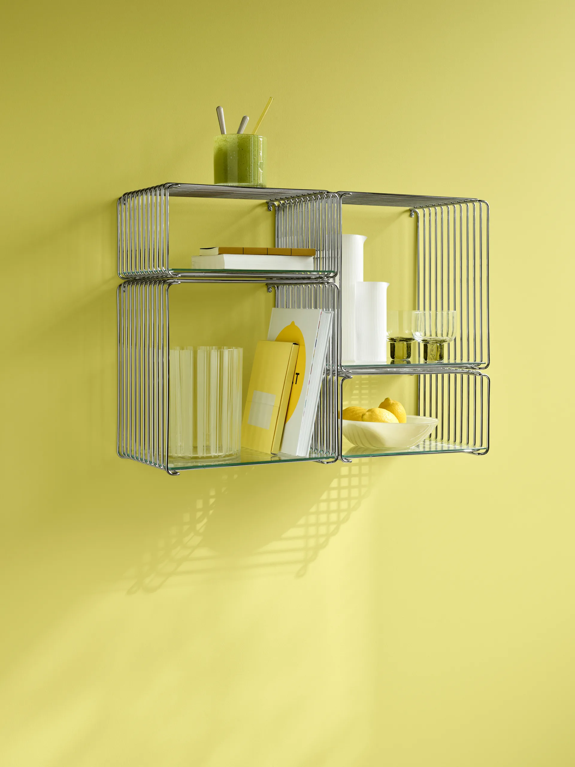 Mensola Panton Wire Half Height 34,8x17,2x25,7 cm, Cromo Montana