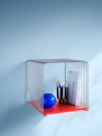Mensola Panton Wire Single 34,8x34,8x25,7 cm - Cromo - Montana