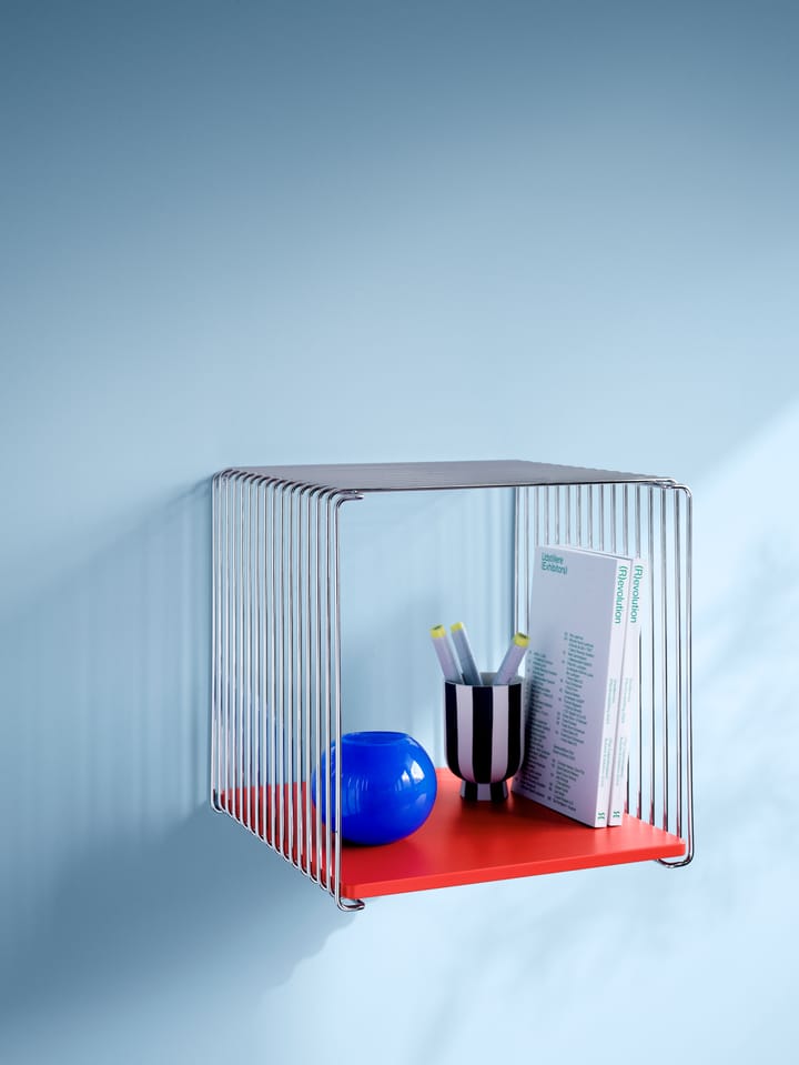 Mensola Panton Wire Single 34,8x34,8x25,7 cm, Cromo Montana