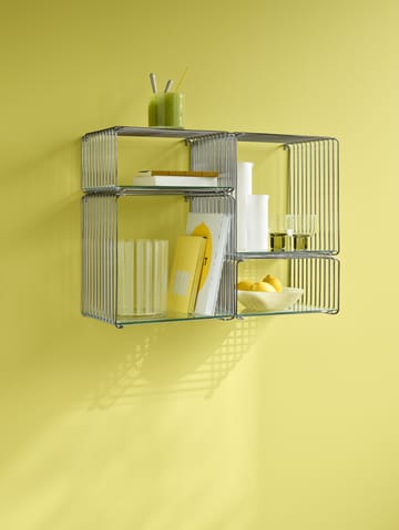 Mensola Panton Wire Single 34,8x34,8x25,7 cm - Cromo - Montana