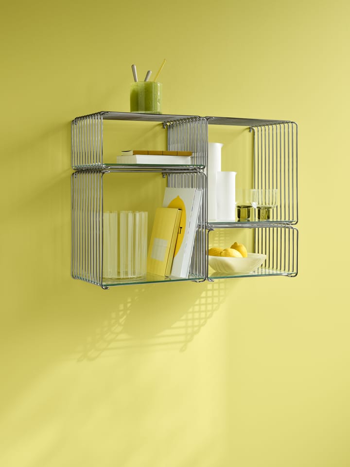 Mensola Panton Wire Single 34,8x34,8x25,7 cm, Cromo Montana