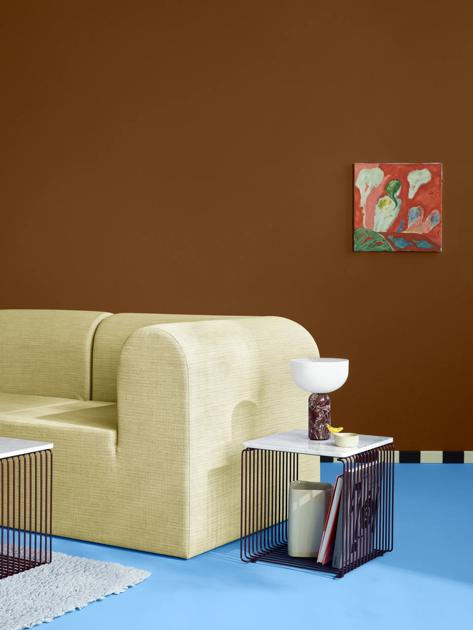 Mensola Panton Wire Single 34,8x34,8x34,8 cm, Nero rosso Montana