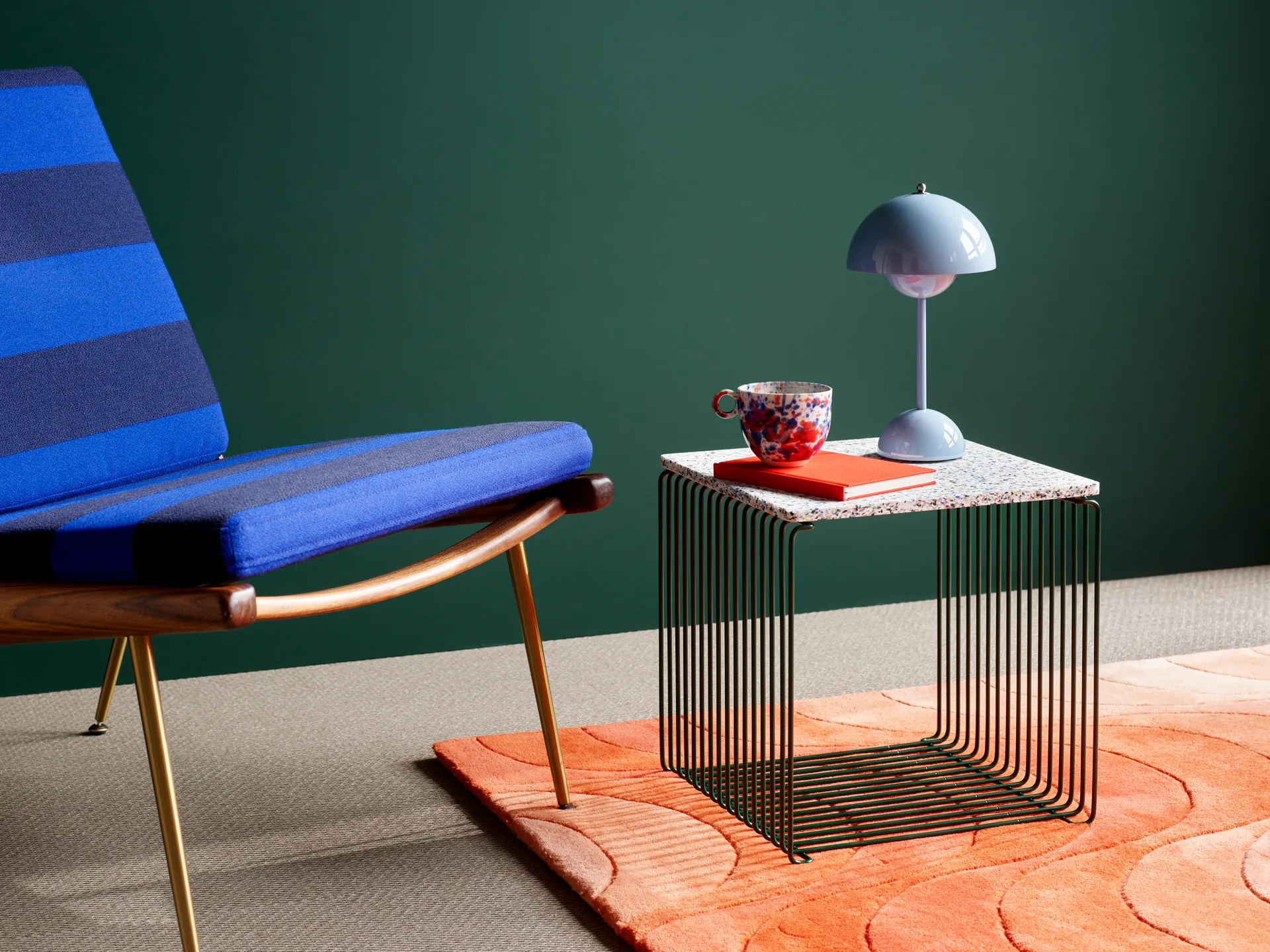 Mensola Panton Wire Single 34,8x34,8x34,8 cm, Pine Montana