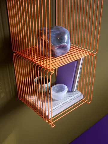 Mensola Panton Wire Single 34,8x34,8x34,8 cm - Tangerine - Montana