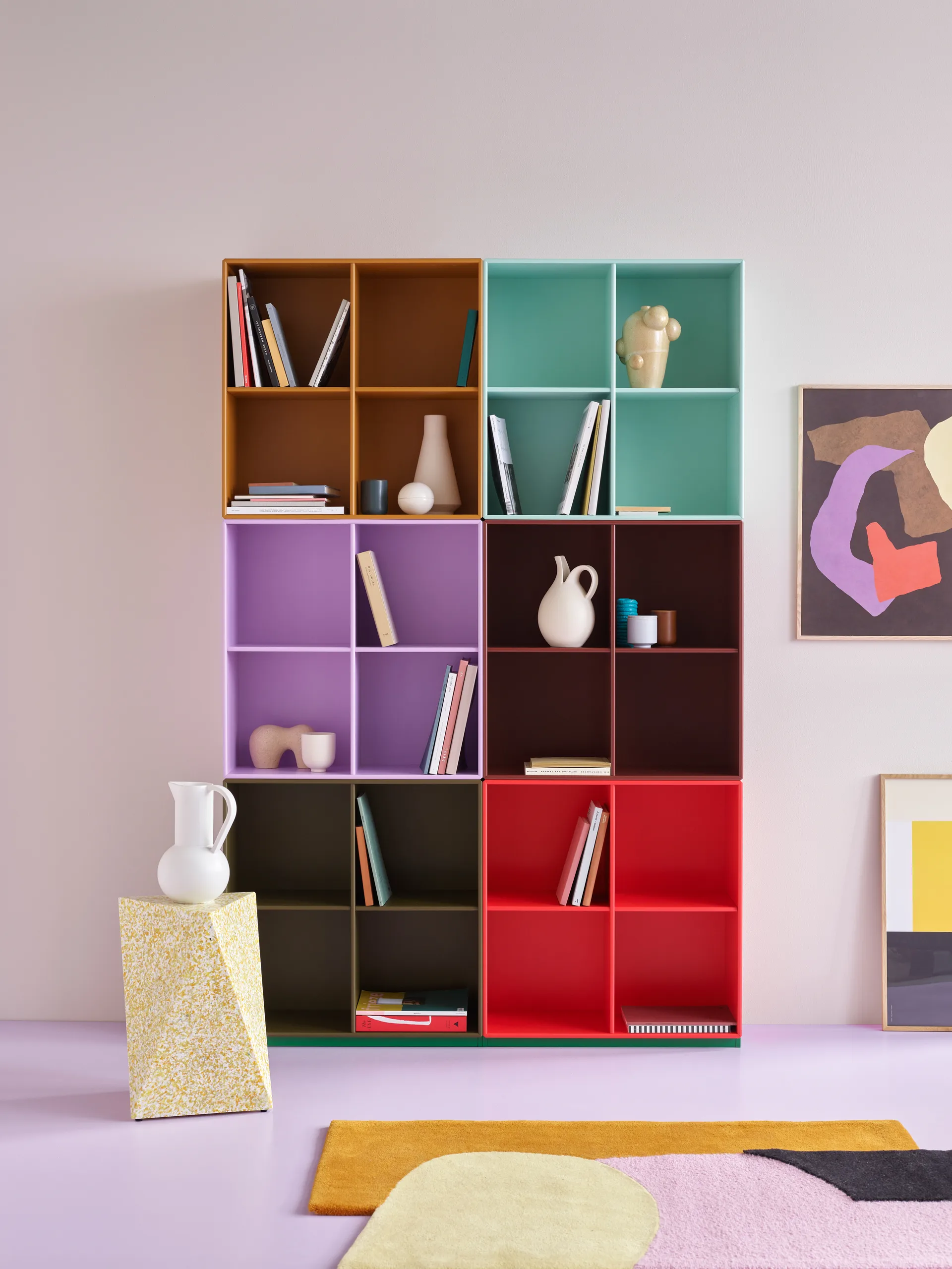 Mensola SHOW 69,6x69,6 cm incl. binario di sospensione, Amber 142 Montana