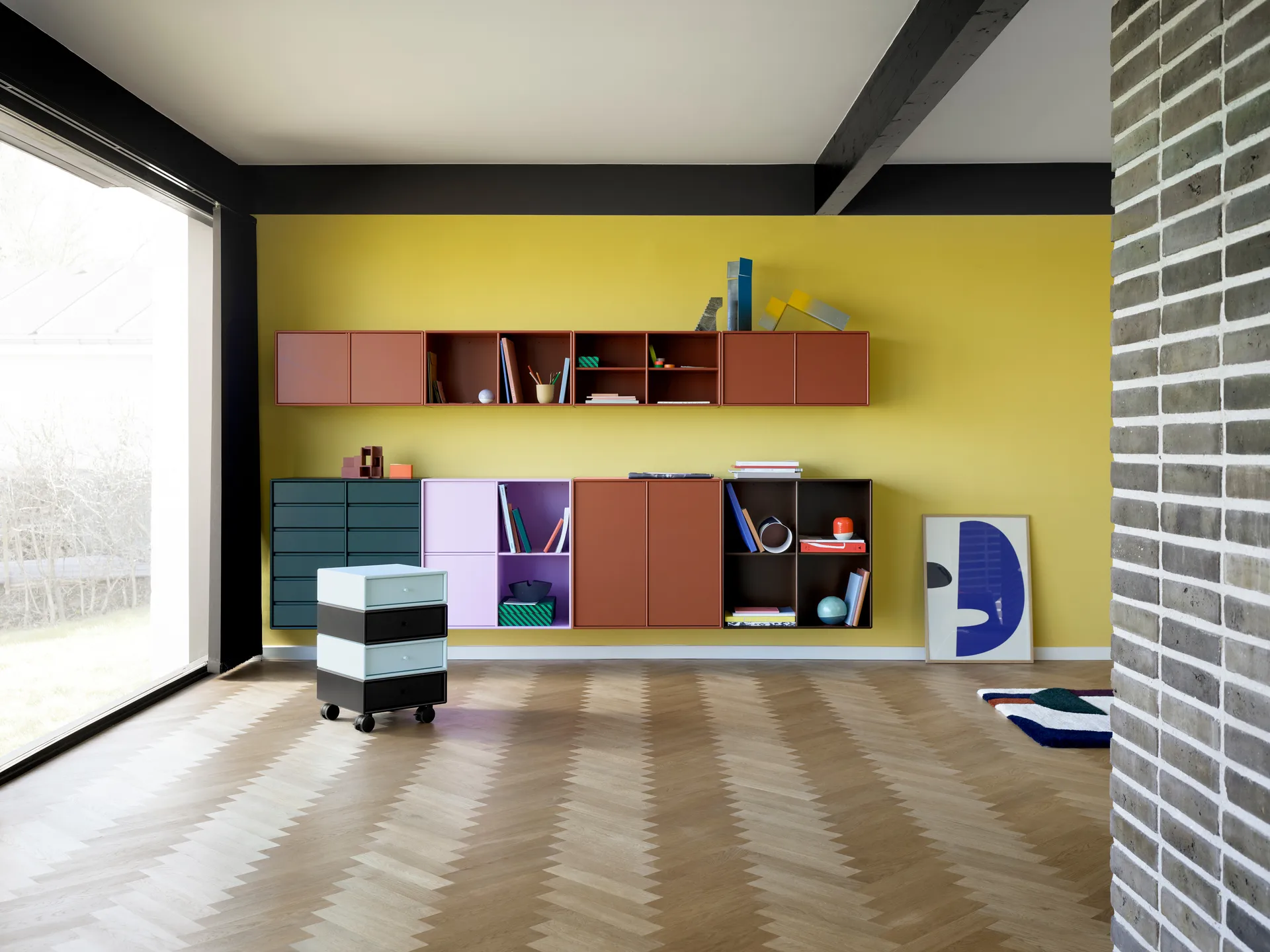 Mensola SHOW, 69,6x69,6 cm, zoccolo di 7 cm, Balsamic 160 Montana