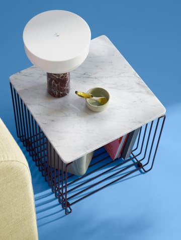 Ripiano superiore Panton Wire 34.8x34.8 cm - Marmo bianco - Montana