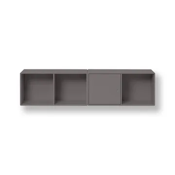 Scaffalatura modulare da parete Line, 1 anta - Coffee 35 - Montana