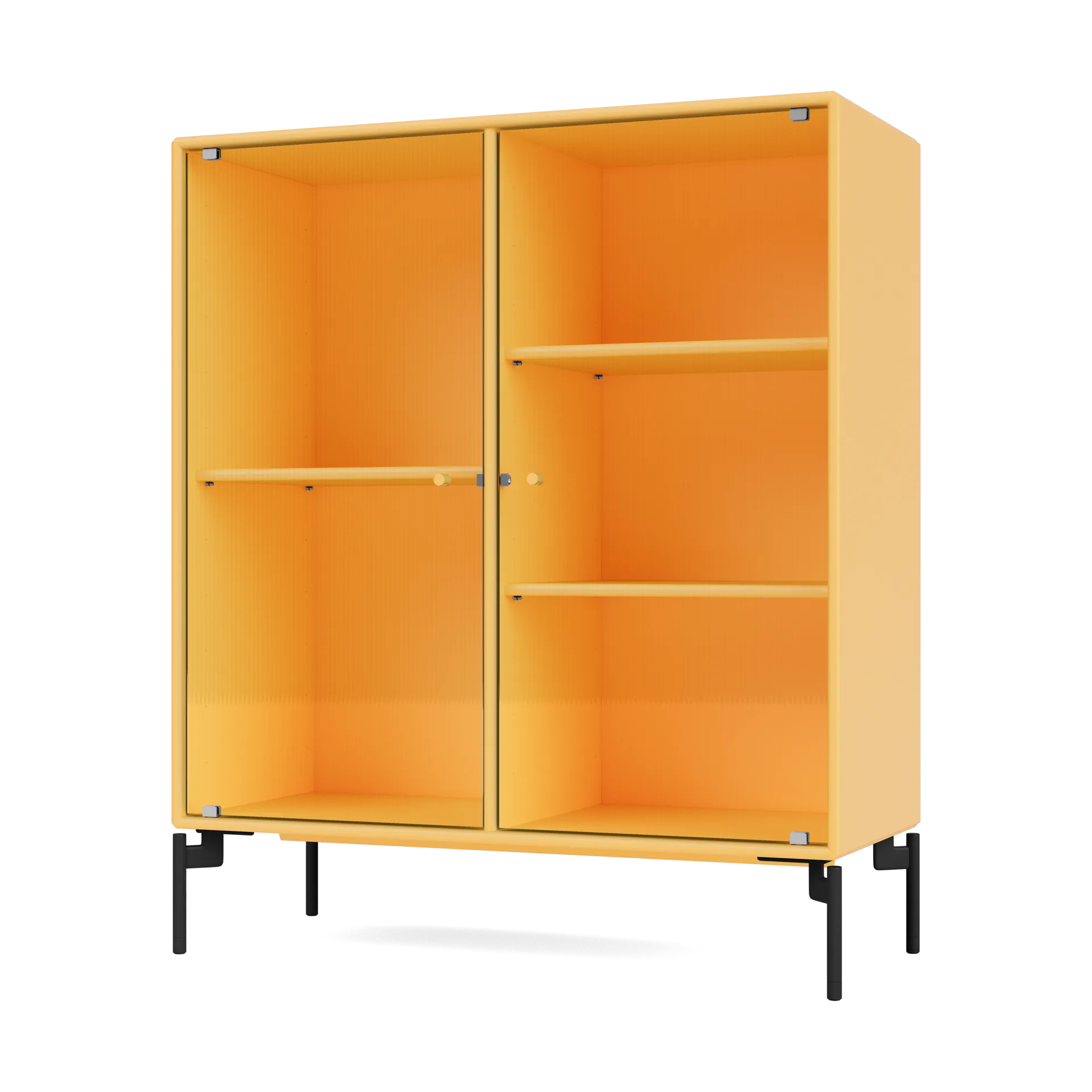 Vetrina Ripple II 69,6x82,2x30 cm, Acacia-gamba black Montana