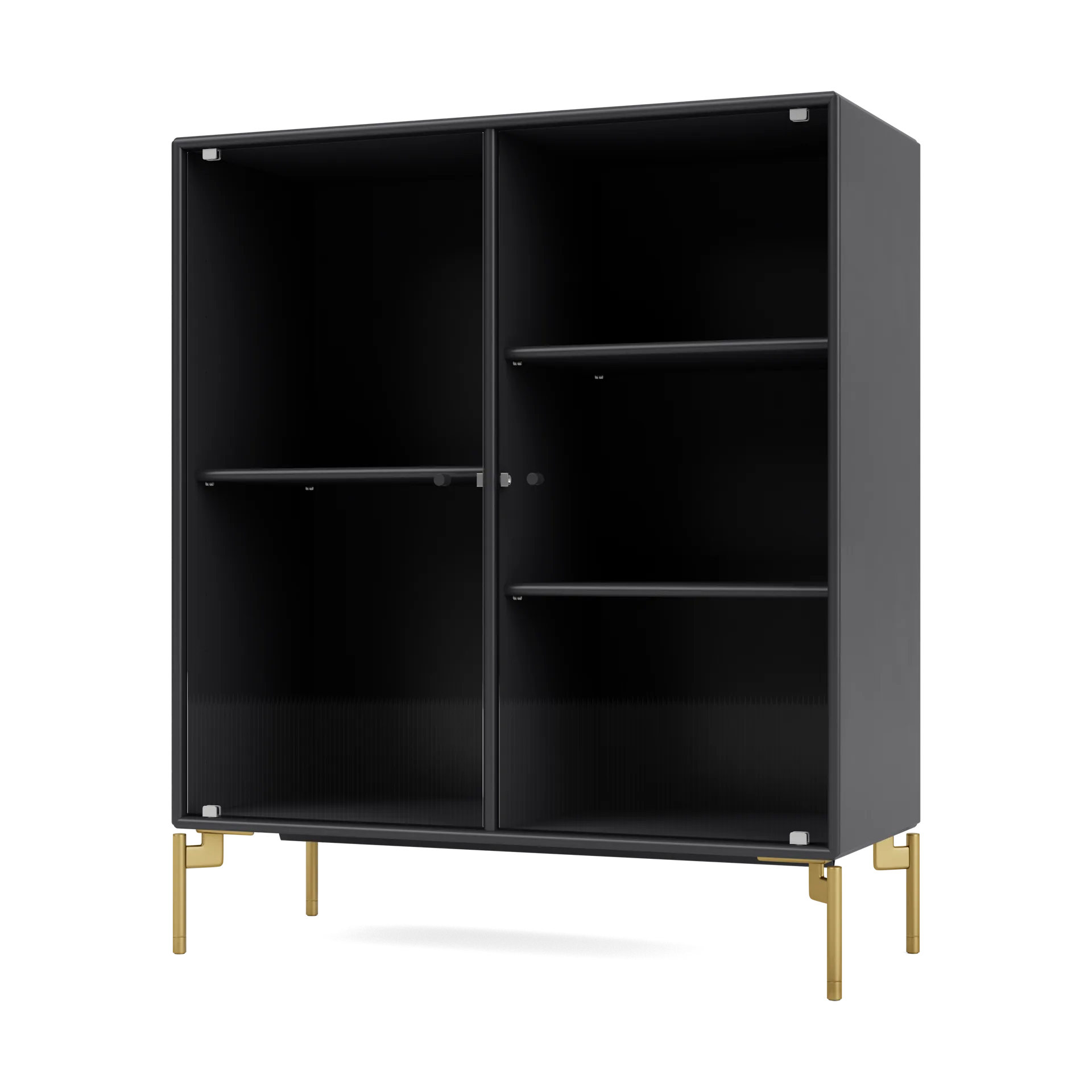 Vetrina Ripple II 69,6x82,2x30 cm, Anthracite-gamba brass Montana