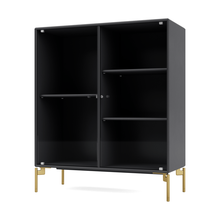 Vetrina Ripple II 69,6x82,2x30 cm - Anthracite-gamba brass - Montana