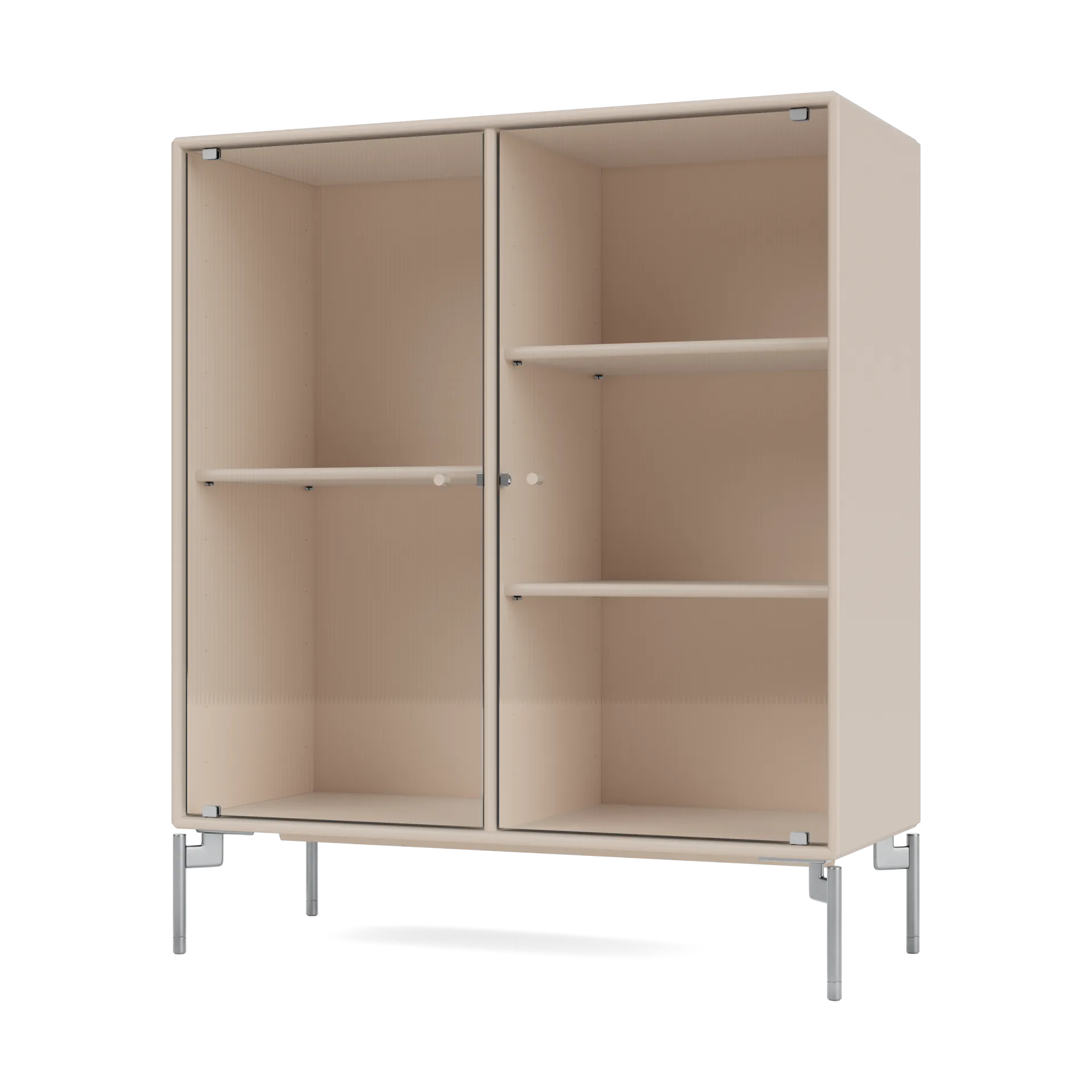 Vetrina Ripple II 69,6x82,2x30 cm, Clay-gamba chrome Montana