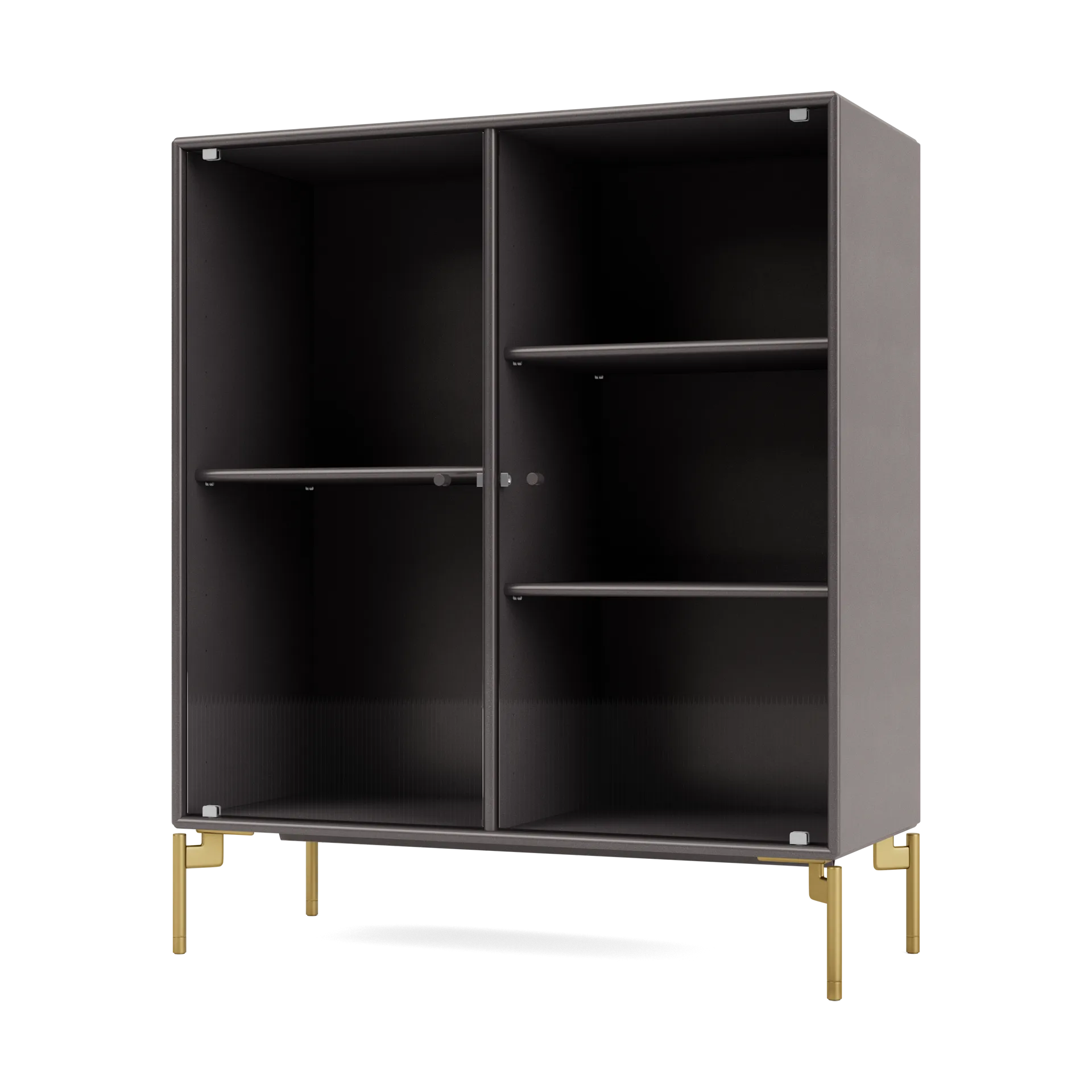 Vetrina Ripple II 69,6x82,2x30 cm, Coffee-gamba brass Montana