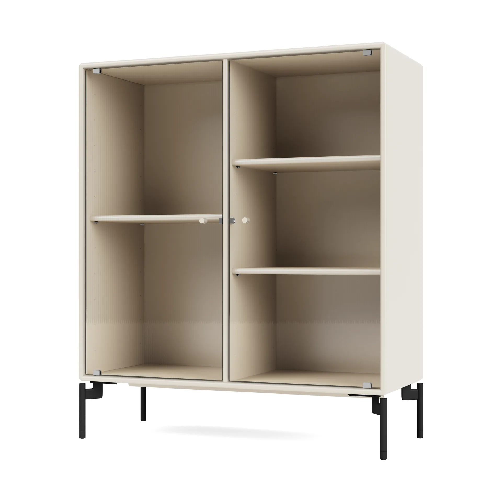 Vetrina Ripple II 69,6x82,2x30 cm, Oat-gamba black Montana