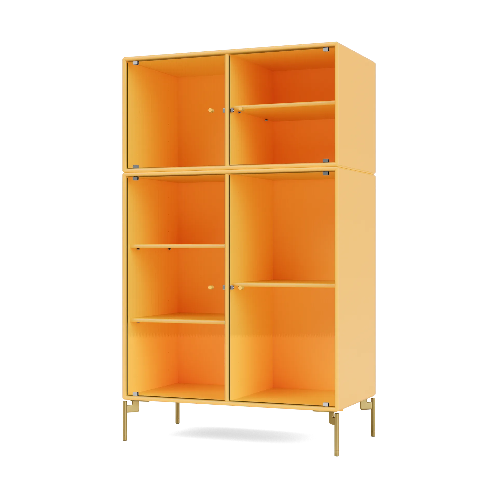 Vetrina Ripple III 69,6x117,6x38 cm, Acacia-gamba brass Montana