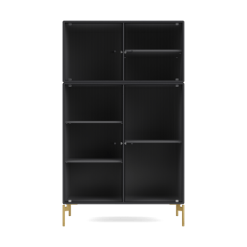 Vetrina Ripple III 69,6x117,6x38 cm - Anthracite-gamba brass - Montana