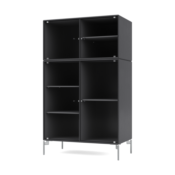 Vetrina Ripple III 69,6x117,6x38 cm, Anthracite-gamba chrome Montana