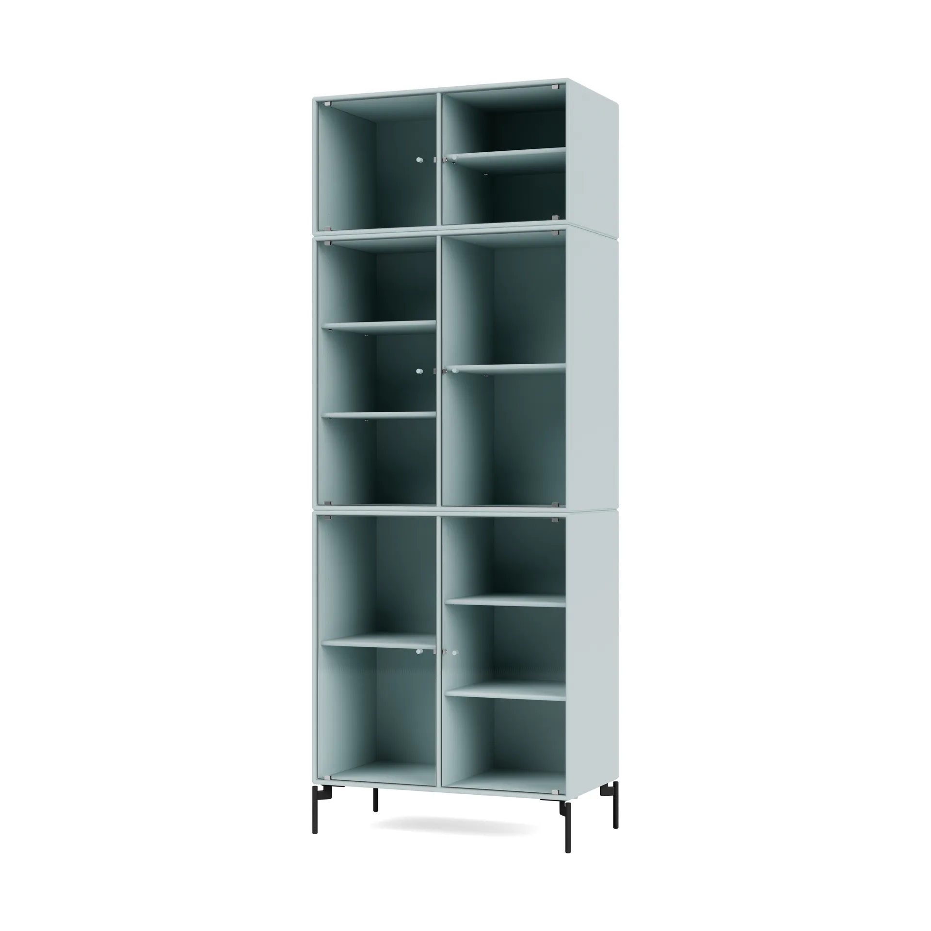 Vetrina Ripple IV 69,6x187,2x38 cm, Flint-gamba black Montana