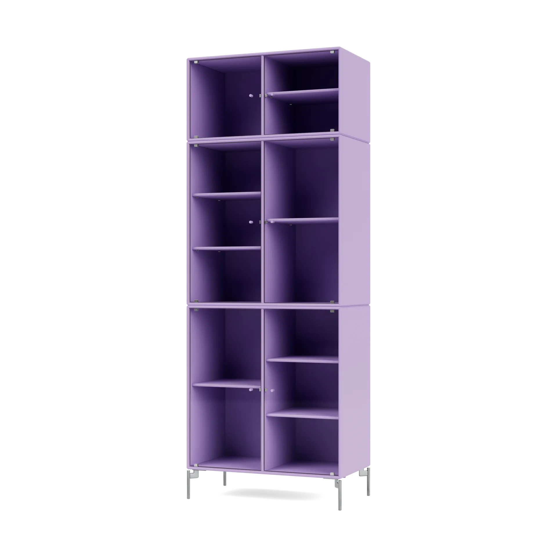 Vetrina Ripple IV 69,6x187,2x38 cm, Iris-gamba chrome Montana