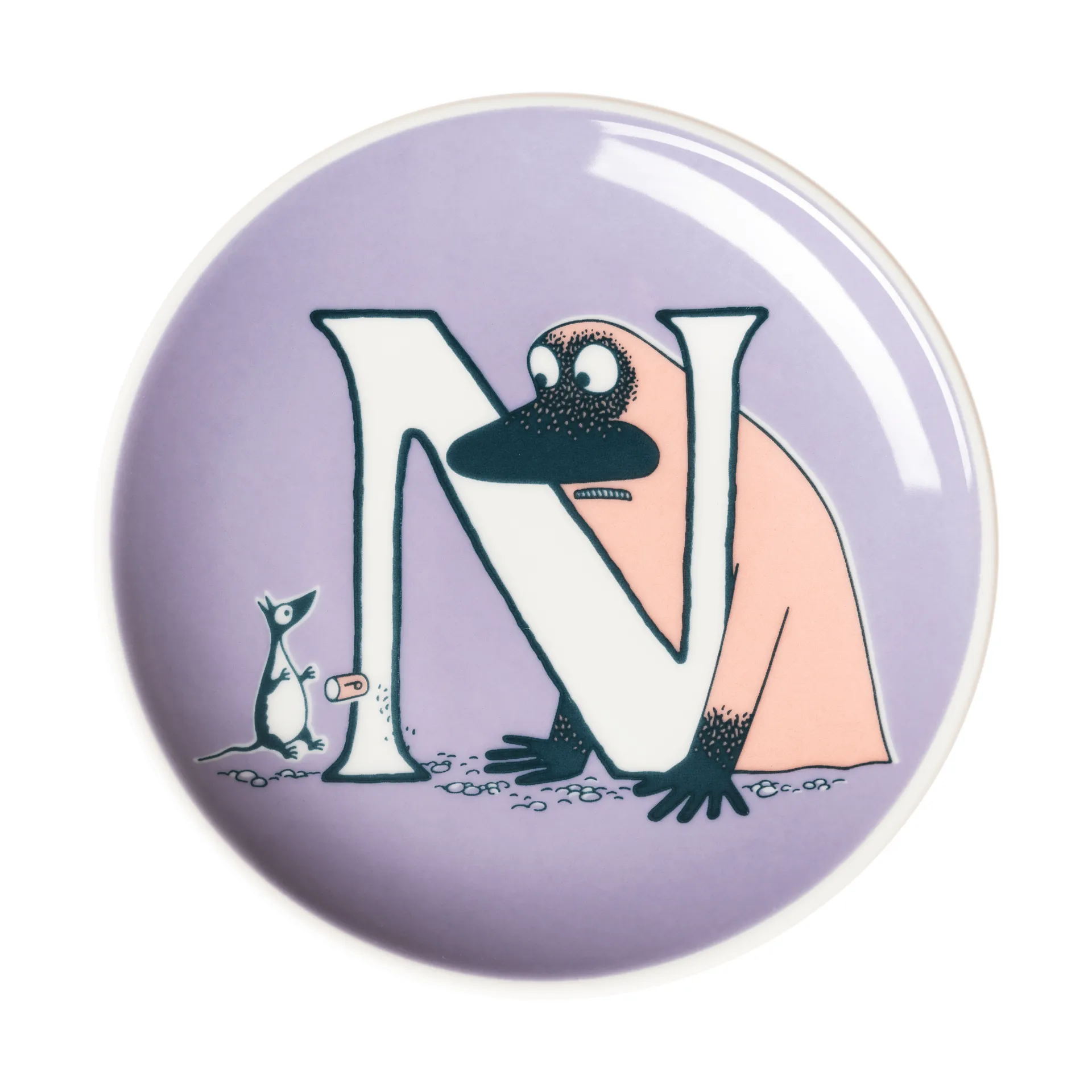 ABC Mumin mini piatto, N, 10,5 cm Moomin Arabia