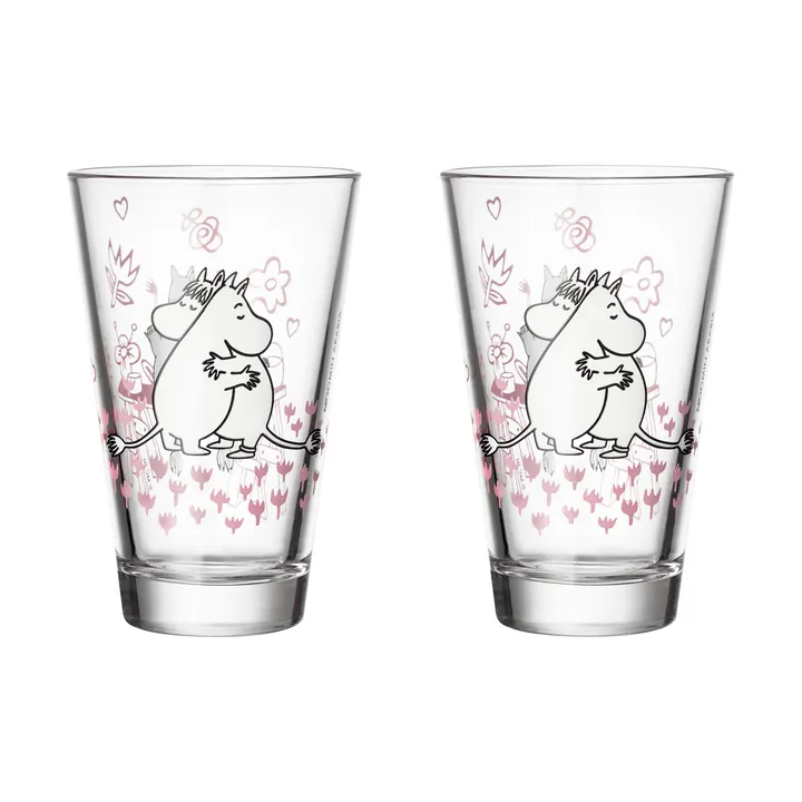 Bicchieri Mumin Amore 2 pezzi - Chiaro - Moomin Arabia