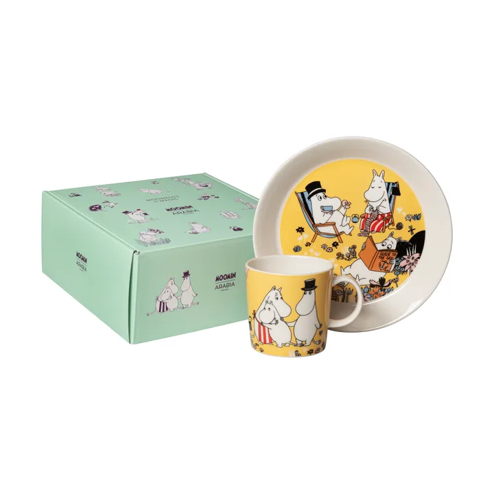 Coccole in famiglia tazza Mumin e piatto - 2 pezzi - Moomin Arabia