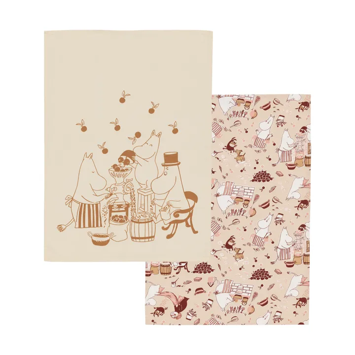 Coppia di strofinacci da cucina Mumin 50x70 cm - Gioia domestica - Moomin Arabia