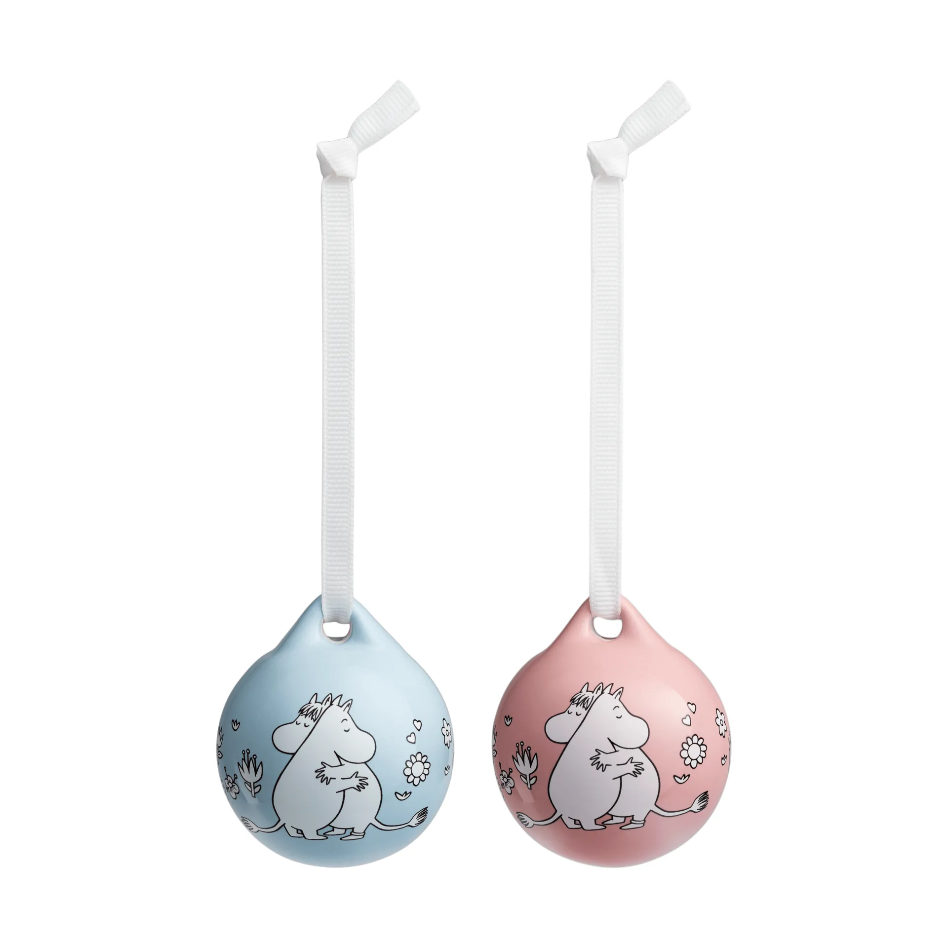 Kärlek Muminjulkula, Rosa-blu, 5 cm, confezione da 2 Moomin Arabia