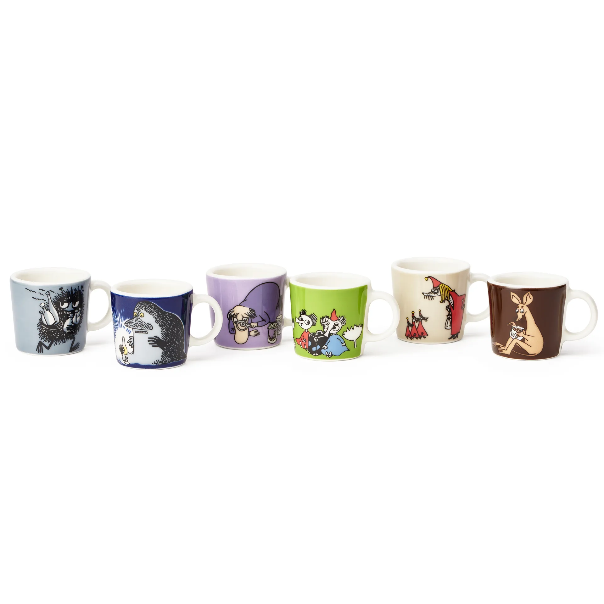 Mini tazze Moomin confezione da 6 seconda classic, multicolore Moomin Arabia