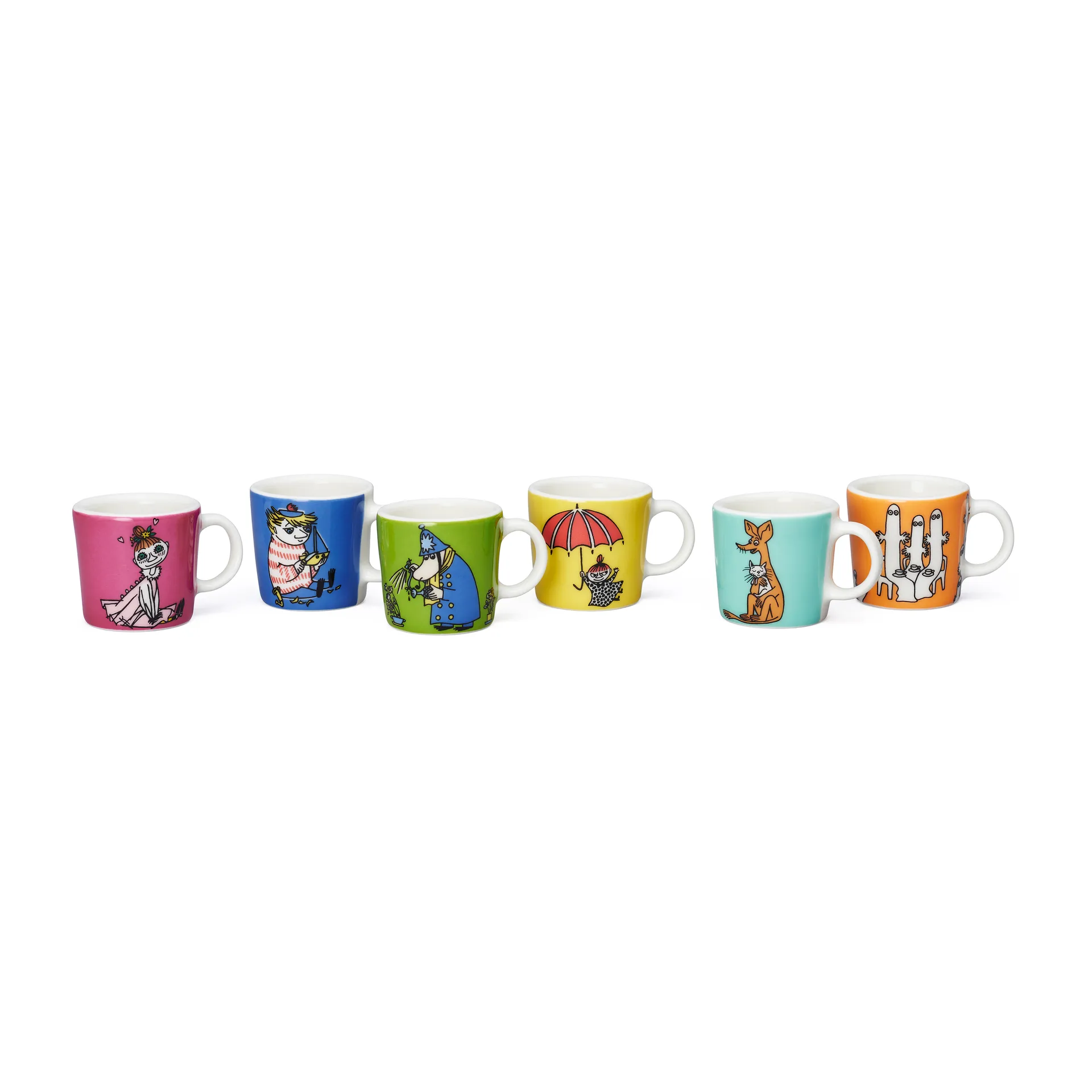 Mini tazze Moomin confezione da 6 terza classic, Multicolore Moomin Arabia