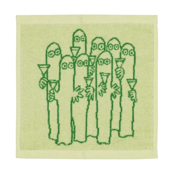 Mumin asciugamano 25x25 cm - Hattifnattarna, verde - Moomin Arabia