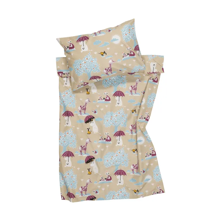 Mumin set lenzuola - Sotto l’ombrello GOTS, 85x125 cm - Moomin Arabia