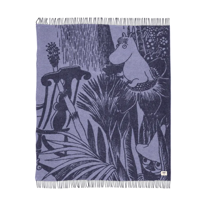 Mystikens skog Mumin coperta in lana - Blu, 130x170 cm - Moomin Arabia