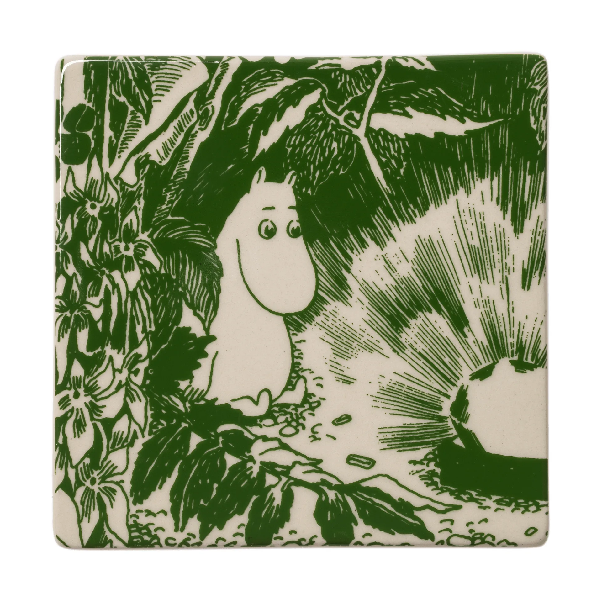 Mystikens skog Mumin sottobicchiere, Verde, 10x10 cm, confezione da 2 Moomin Arabia