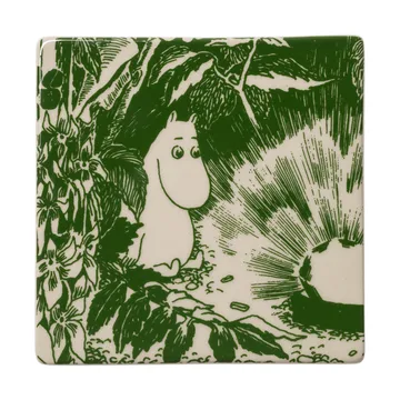 Mystikens skog Mumin sottobicchiere - Verde, 10x10 cm, confezione da 2 - Moomin Arabia