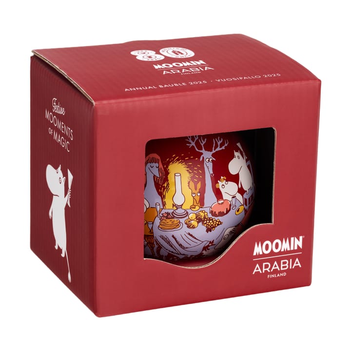 Pallina dell'anno Mumin Ø8 cm, 2025, Momenti festivi Moomin Arabia