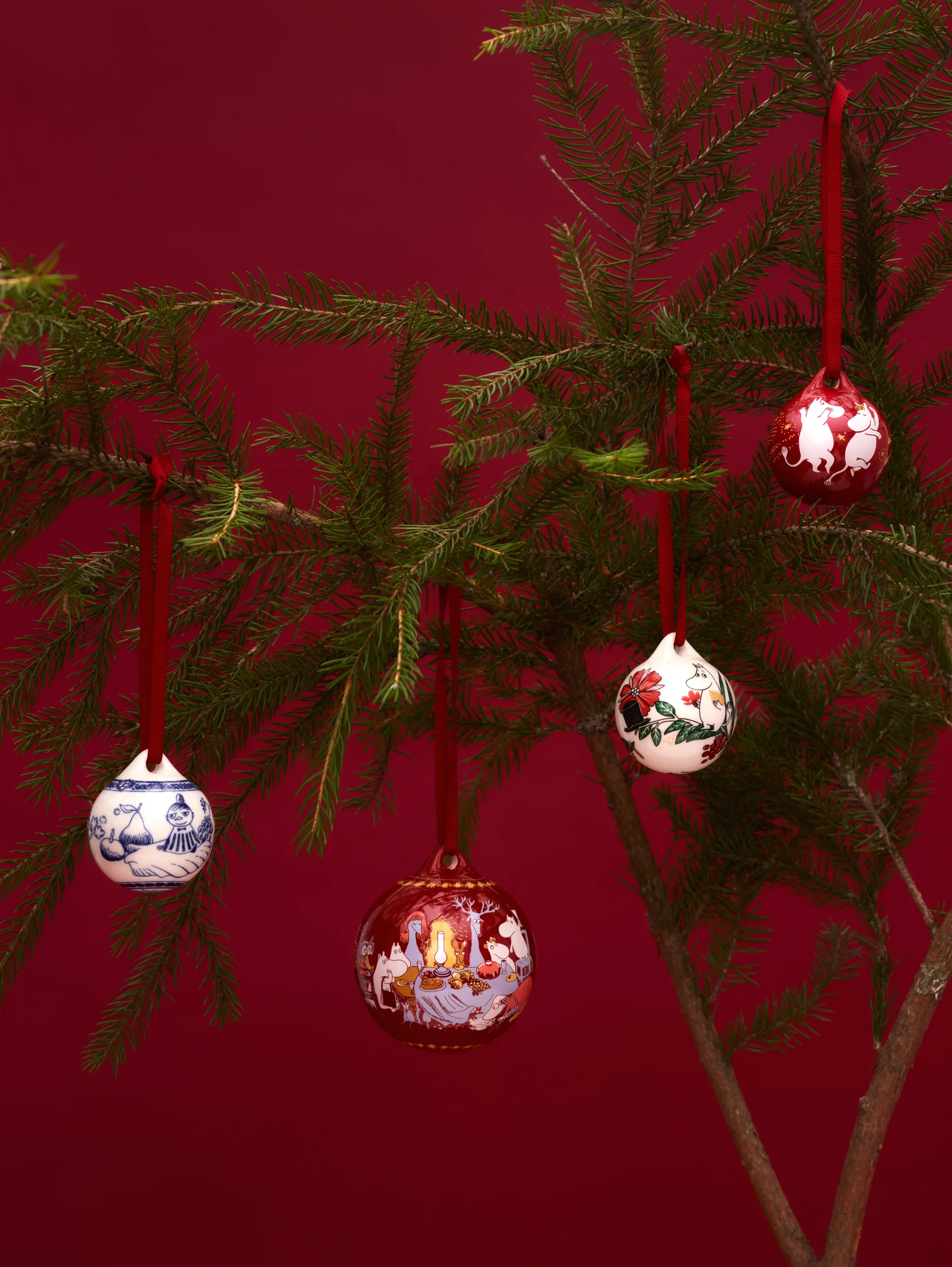 Pallina dell'anno Mumin Ø8 cm, 2025, Momenti festivi Moomin Arabia