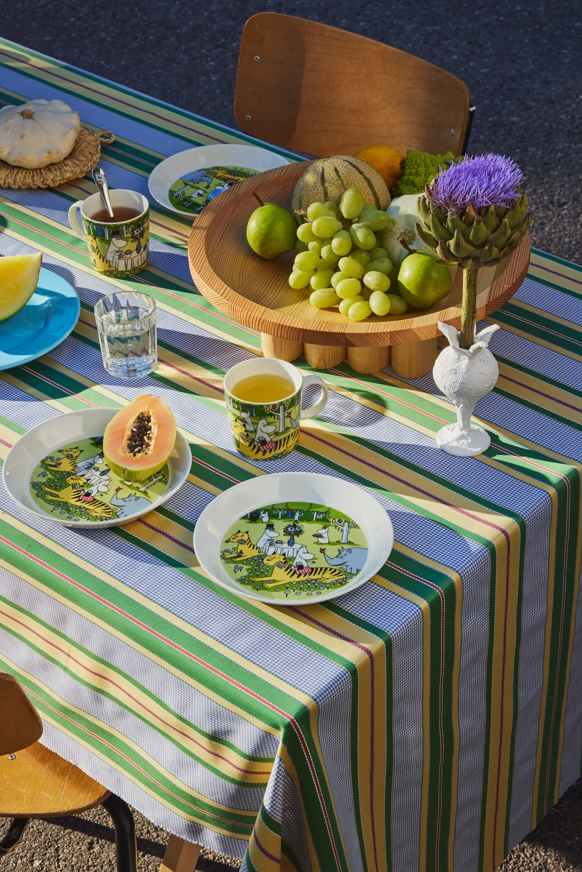 Piatto Moomin, "Festa in giardino", 2023, Ø 19 cm Moomin Arabia