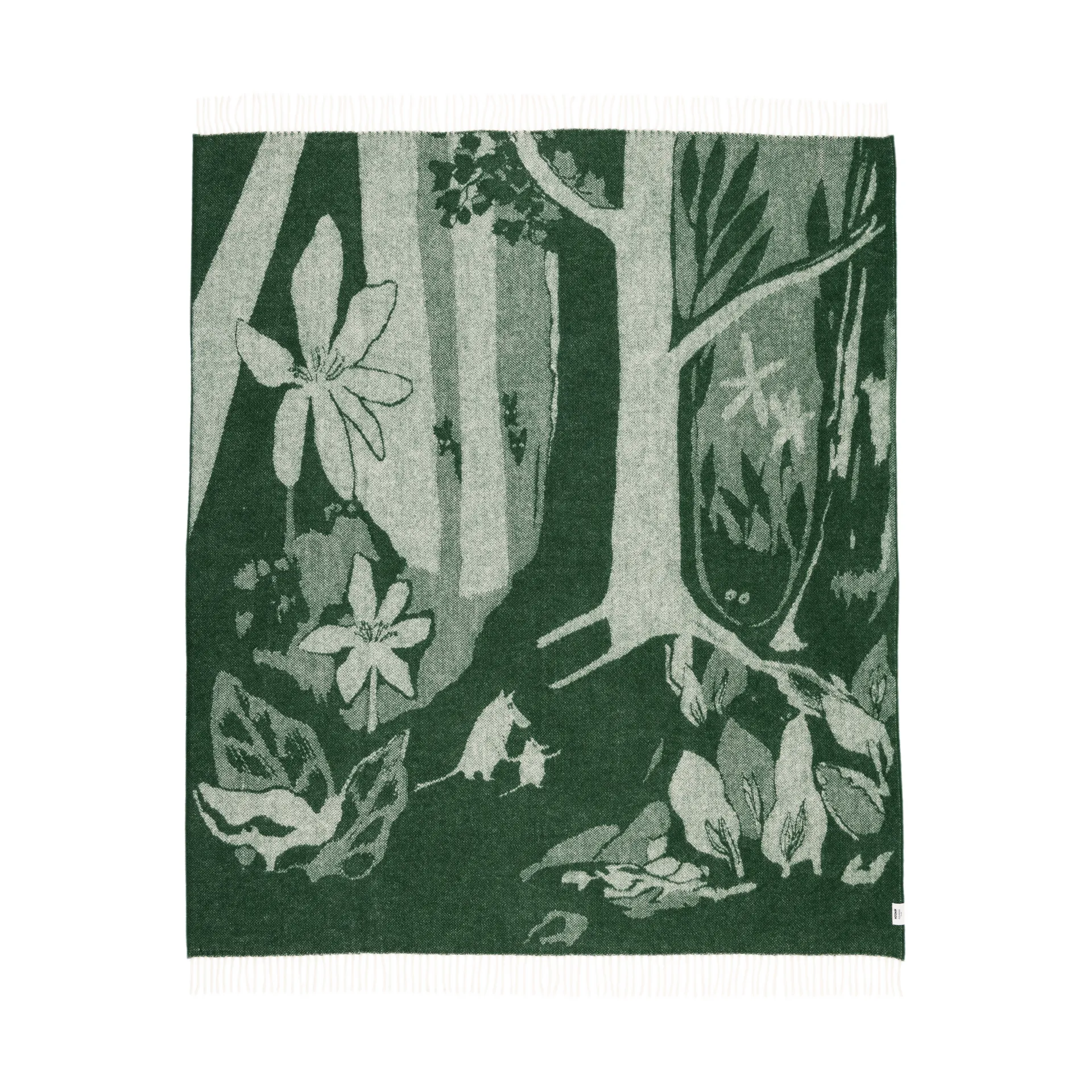 Plaid in lana Mumin 130x170 cm, Verde Moomin Arabia