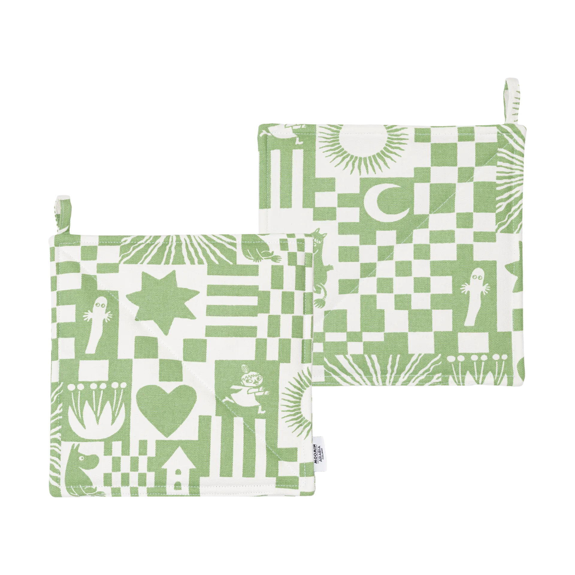 Presina Party Mumin 22x22 cm confezione da 2, Verde Moomin Arabia