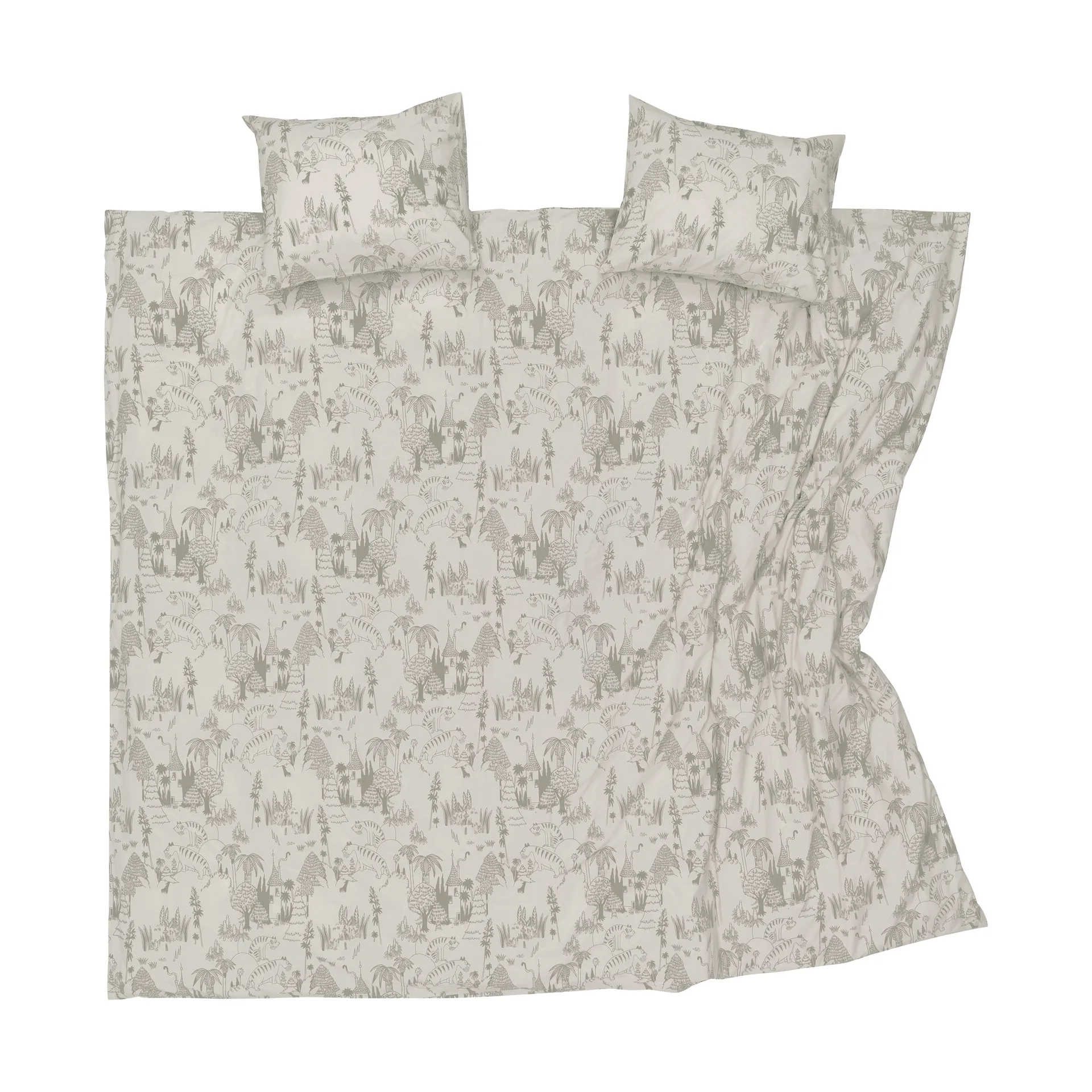 Set lenzuola Mumin 240x210 cm, Festa in giardino beige Moomin Arabia