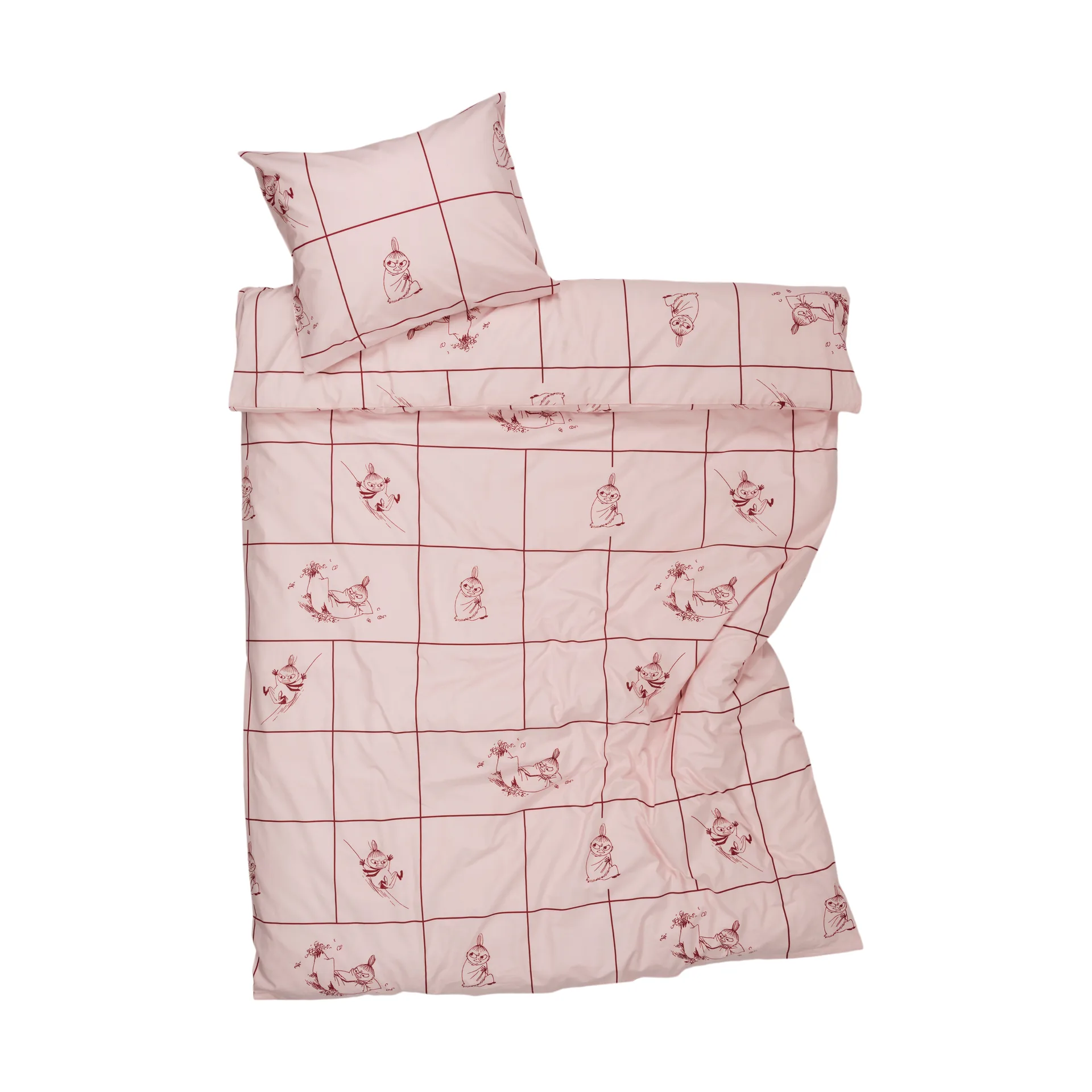 Set letto Mumin 150x210 cm, Lilla My a quadretti Moomin Arabia