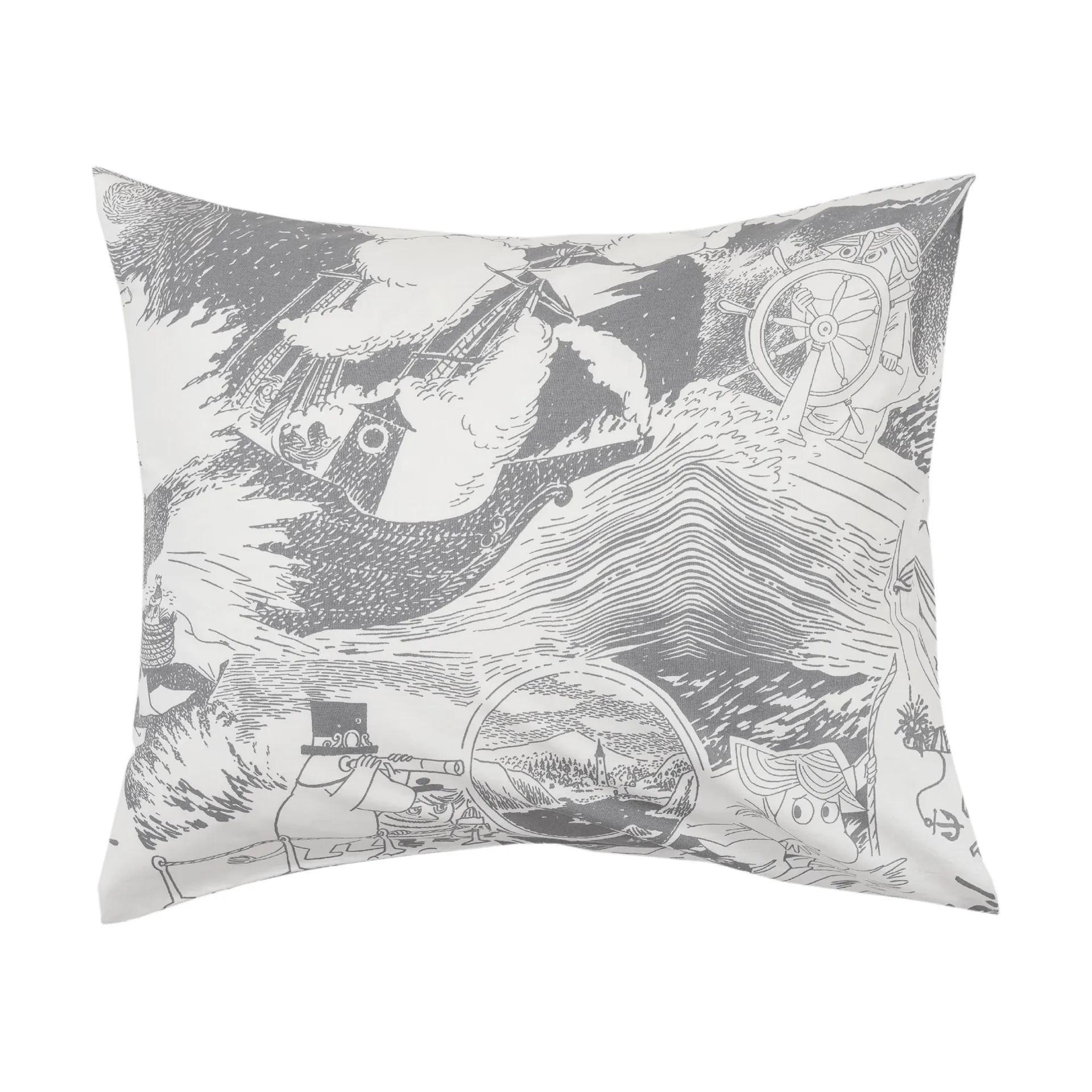 Set letto Mumin 150x210 cm, Segling, grigio Moomin Arabia