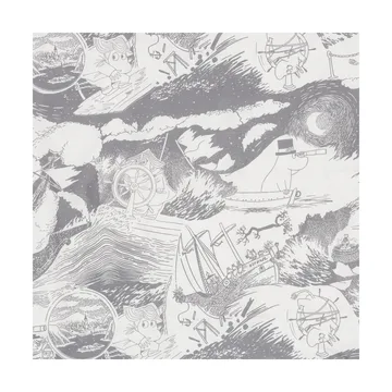 Set letto Mumin 150x210 cm - Segling, grigio - Moomin Arabia