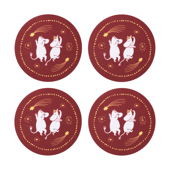 Sottobicchieri Mumin Festive Moments 4 pezzi - Ø9 cm - Moomin Arabia
